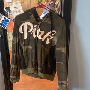 camo PINK zip up